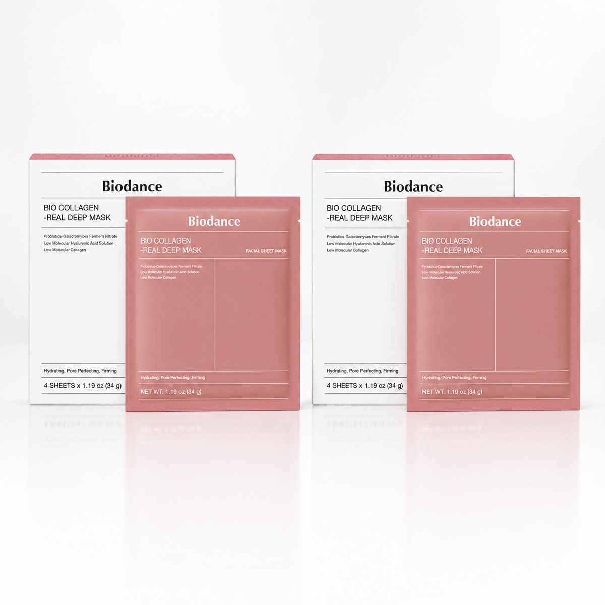 1+1 Value Sets – Biodance Bio-Collagen Real Deep Mask (Pink) by Biodance – Bundle