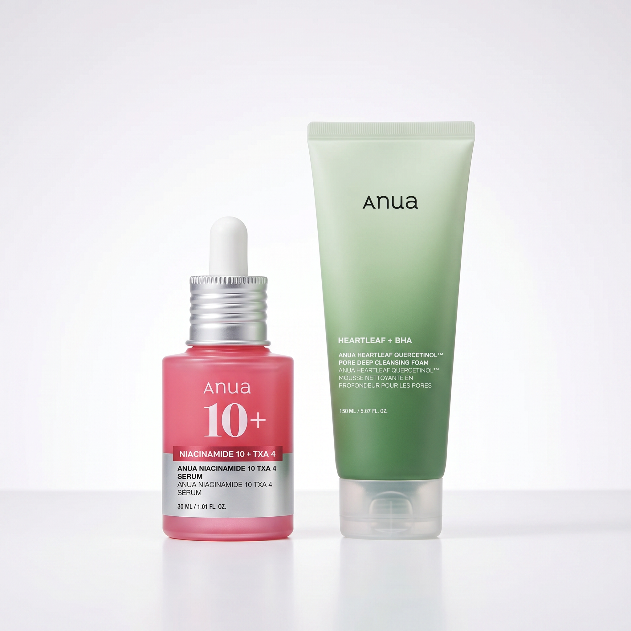 Anua Niacinamide 10% TXA 4% Serum 30ml + Heartleaf Quercetinol Cleansing Foam 150ml