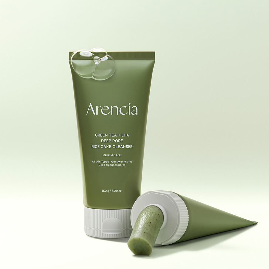 ARENCIA Green Tea + LHA Deep Pore Rice Cake Cleanser 150ml