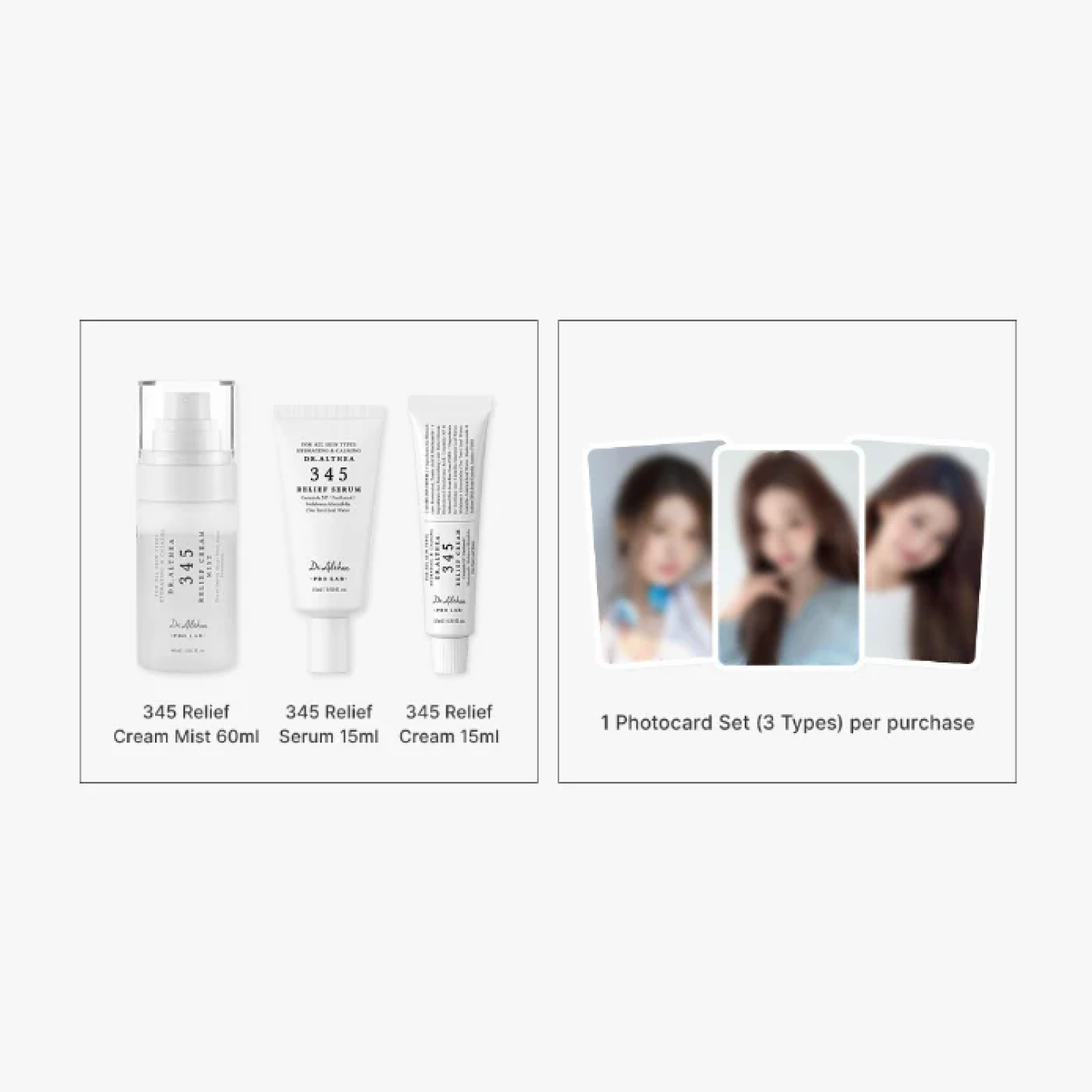Dr. Althea 345 Travel Set 3pcs + Jang Wonyoung Photocard
