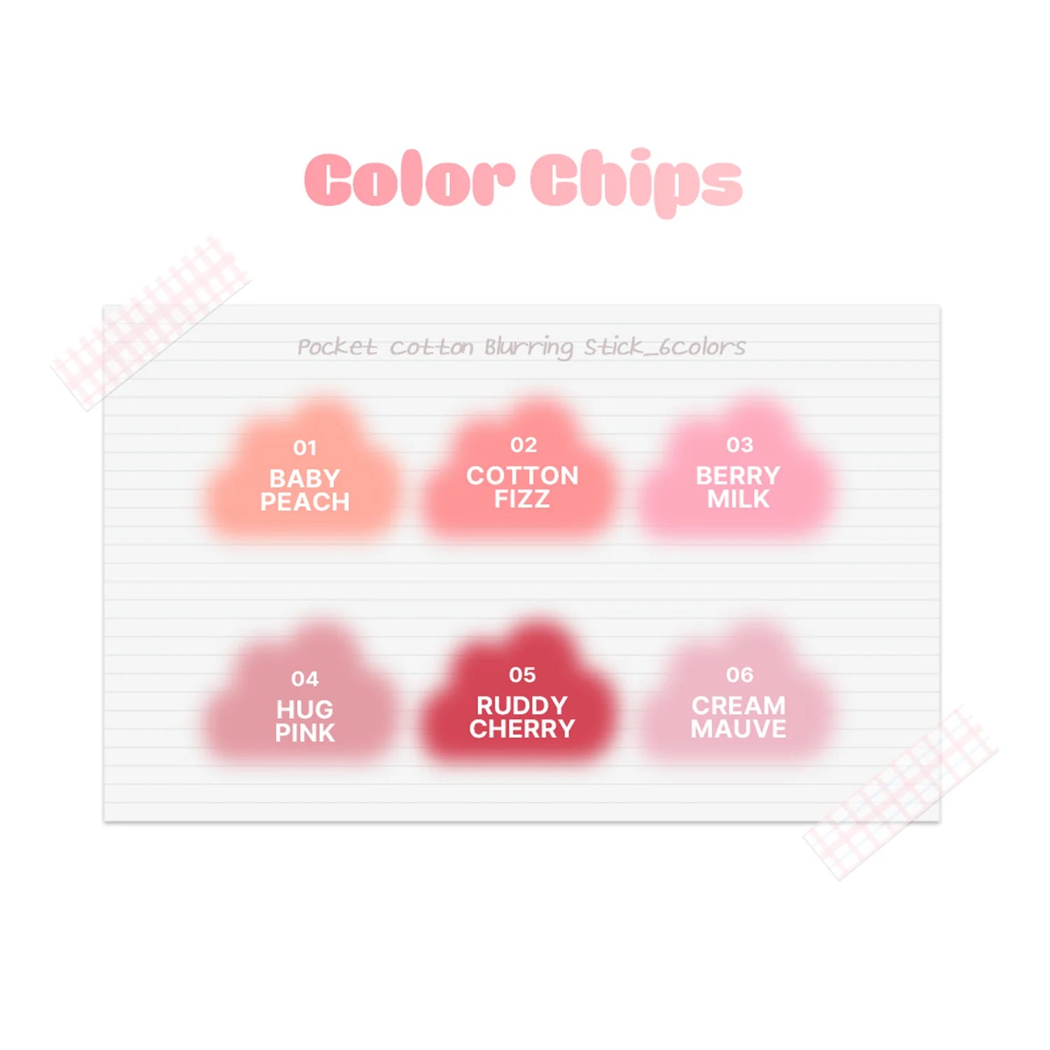 2aN Pocket Cotton Blurring stick (6 Colors) by 2aN – Blush