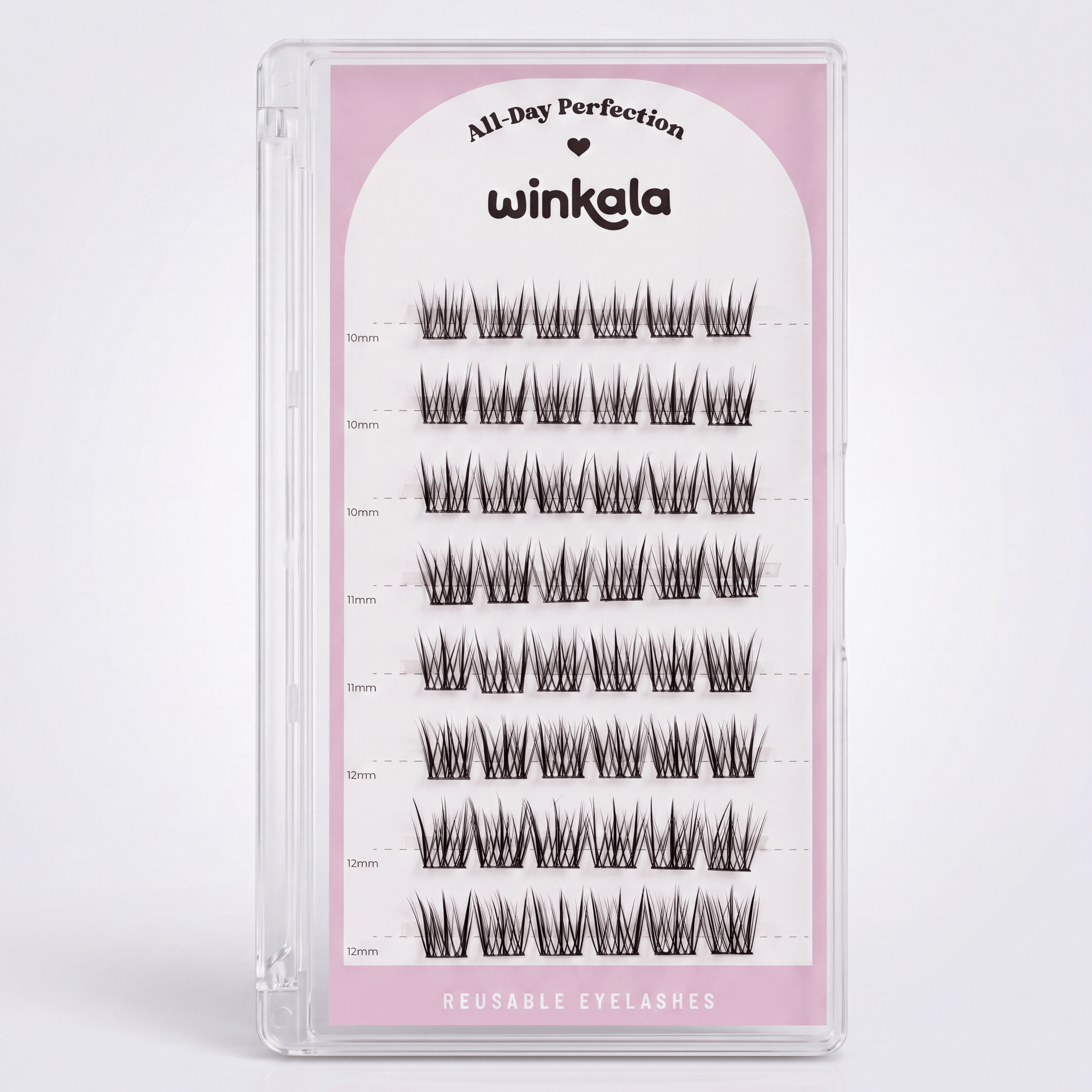 WINKALA Eyelashes Book - Reusable & Glue Free (Lightweight Versatile) 10-12mm