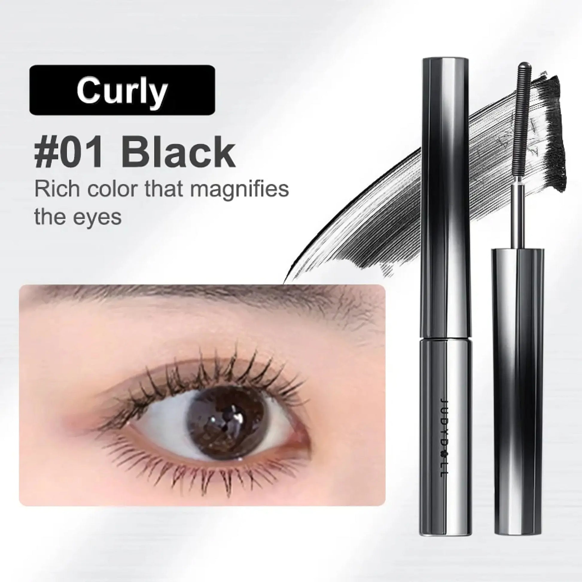 Judydoll 3D Curling Eyelash Iron Mascara 6°Curling Design 01 Black by Judydoll – Mascara