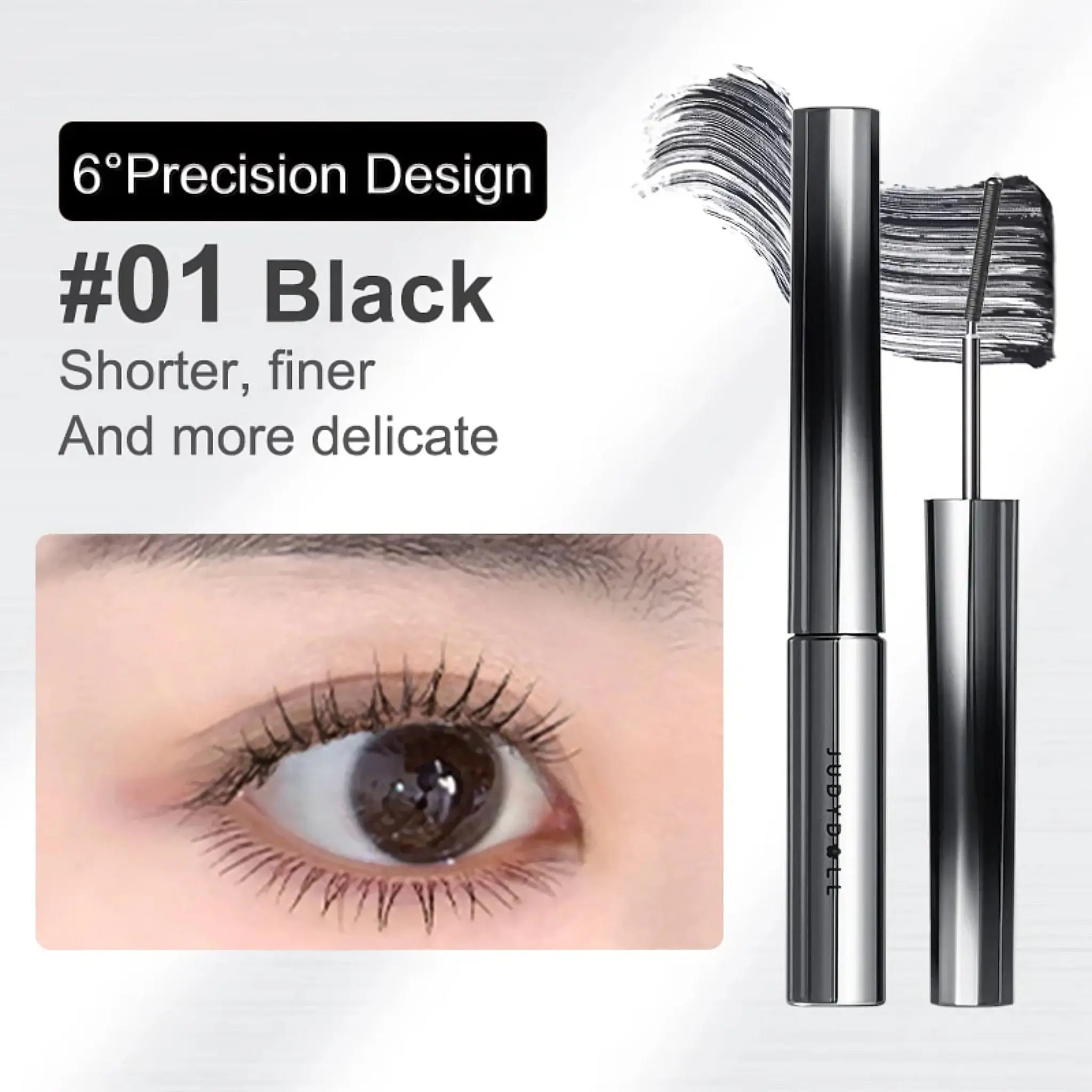 Judydoll 3D Curling Eyelash Iron Mascara 6°Precision Design 01 Black by Judydoll – Mascara