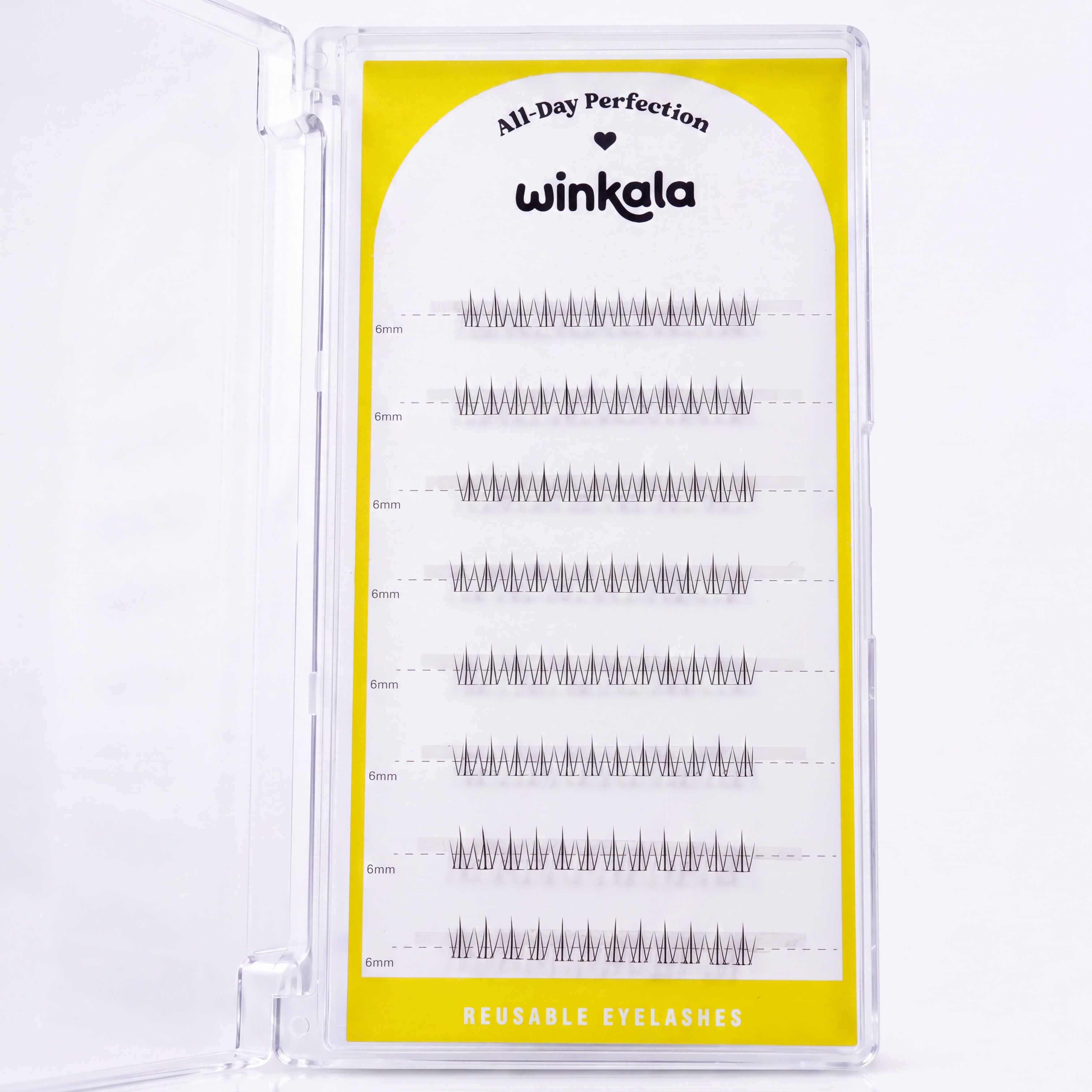 WINKALA Eyelashes Book - Reusable & Glue Free (Lightweight Natural) 6mm