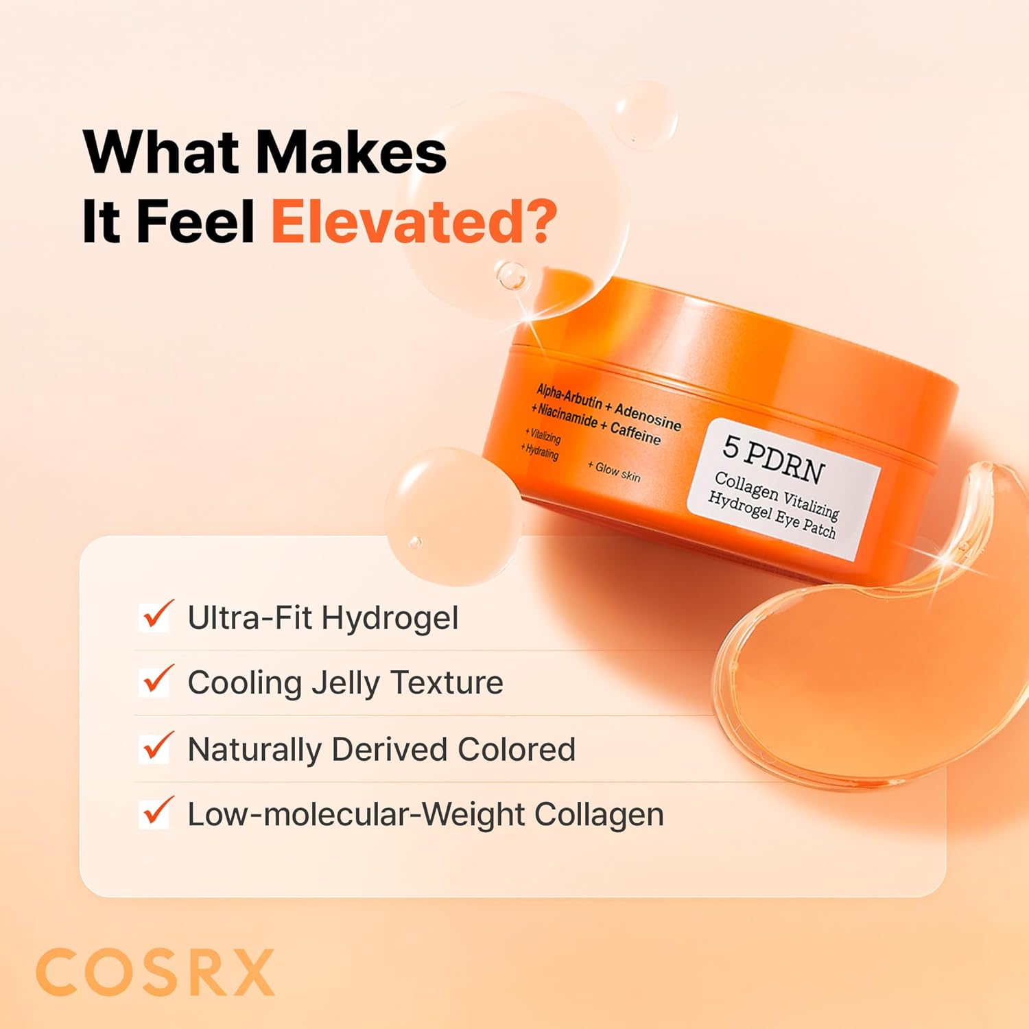 COSRX Patch Hydrogel Vitalisant au Collagène 5 PDRN pour les Yeux 60 pcs
