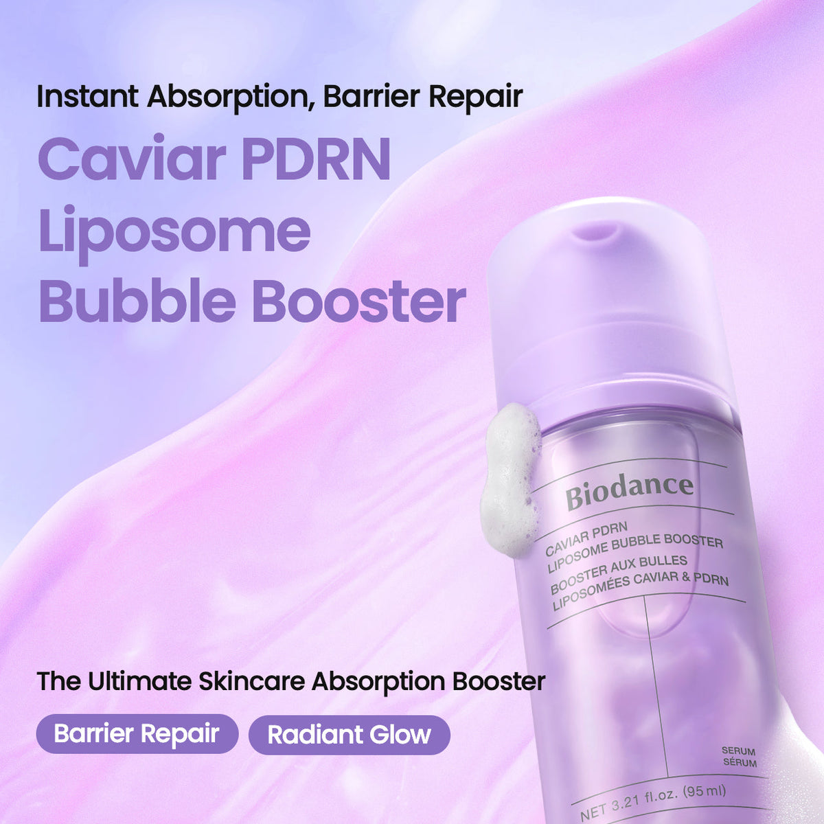 Biodance Booster moussant liposomal au caviar PDRN 95ml