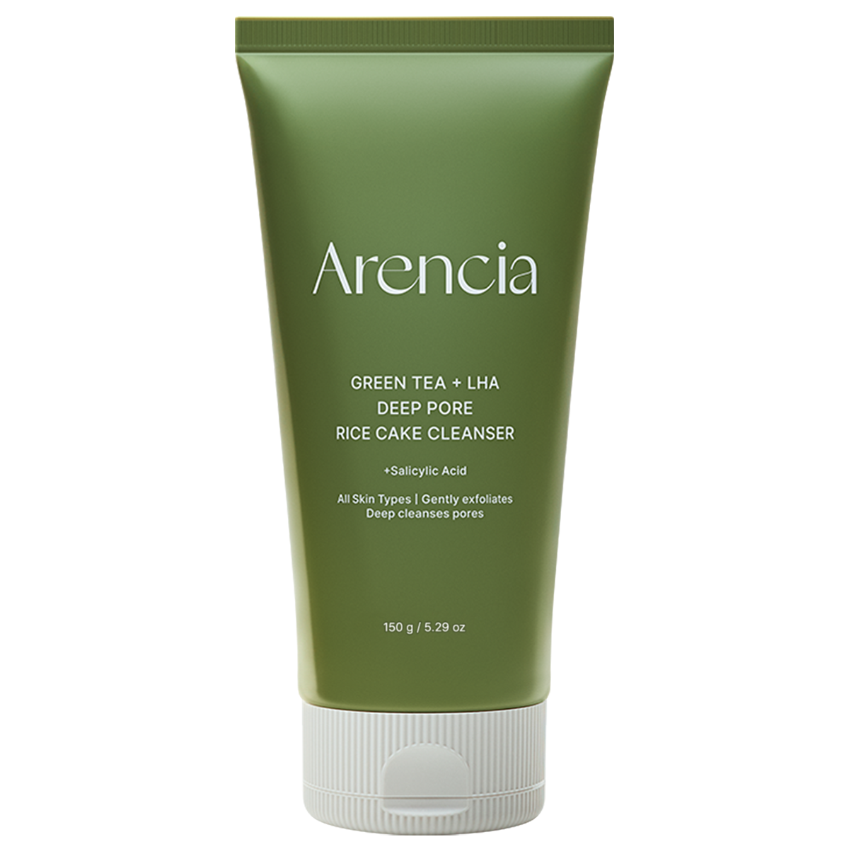 Arencia Green Tea + LHA Deep Pore Rice Cake Cleanser 150ml
