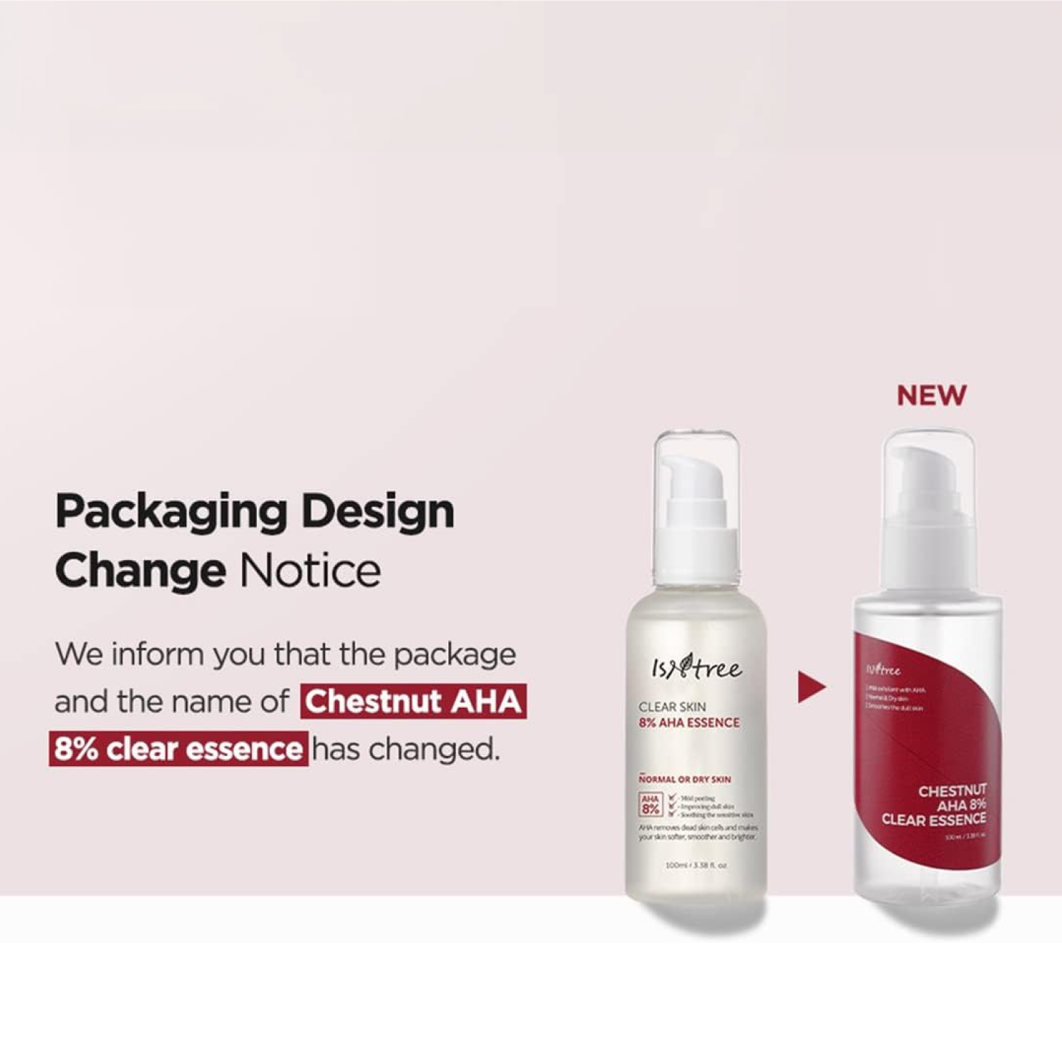 Isntree Essence Claire AHA 8 % Marron 100 ml
