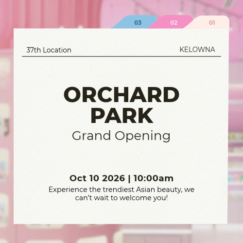 Kiokii Is Coming to Kelowna: Find Us at Orchard Park Shopping Centre! Grand Opening Details & Promotions. 🌸