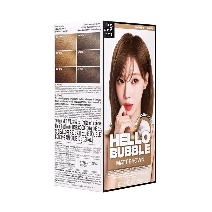 MISE EN SCENE Hello Bubble 8MB Matt Brown 2025 (Winter - Aespa) 100g by Mise En Scene – Hair Color