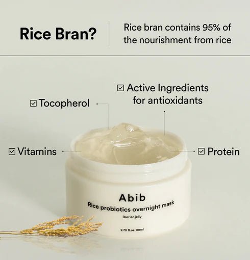 Abib Rice Probiotics Overnight Mask - Barrier Jelly 80ml by Abib – Sheet Mask