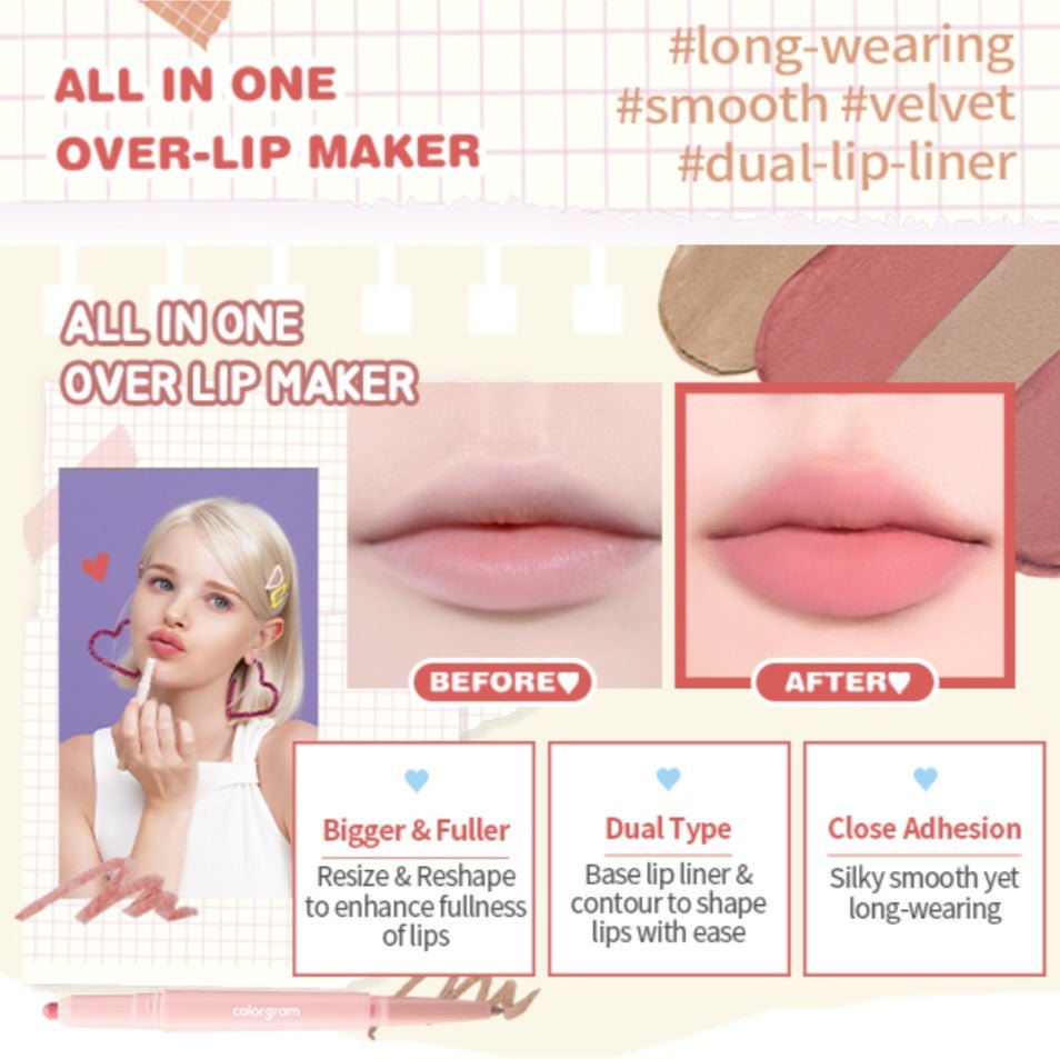All In One Over Lip Maker - Colorgram | Kiokii and...