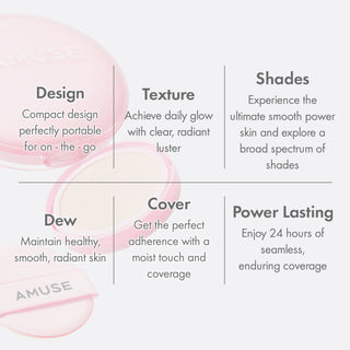 Amuse Dew Power Vegan Cushion 15g (5 Shades) by Amuse – Foundation & Cushion photo