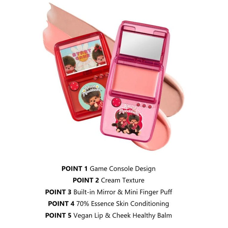 AMUSE Game Station Lip & Cheek Healthy Balm [Monchhichi Limited Edition] by AMUSE – Lip & Cheek Balm
