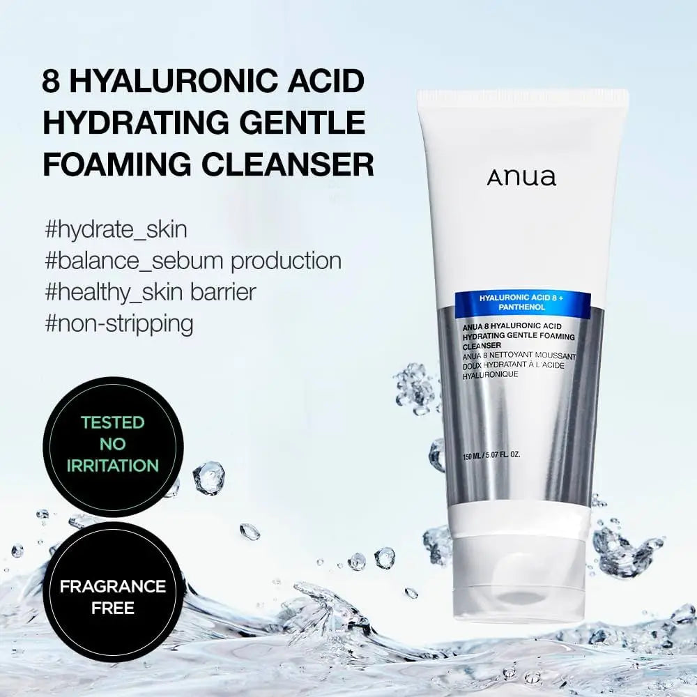 Anua 8 Hyaluronic Acid Hydrating Gentle Foaming Cleanser 150ml by Anua – Facial Cleanser