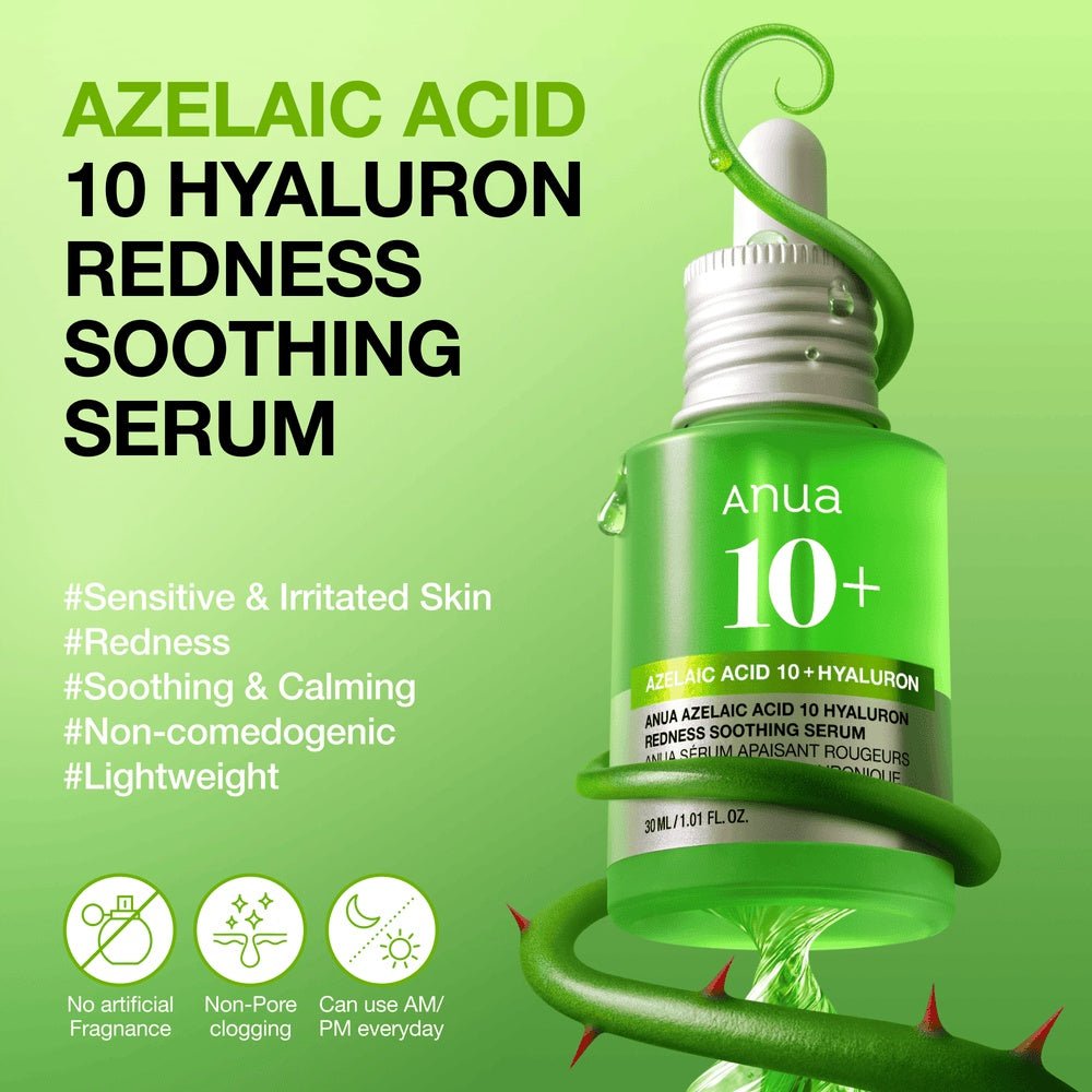 Anua Azelaic Acid 10 Hyaluron Redness Soothing Serum 30ml by Anua – Serum & Ampoule
