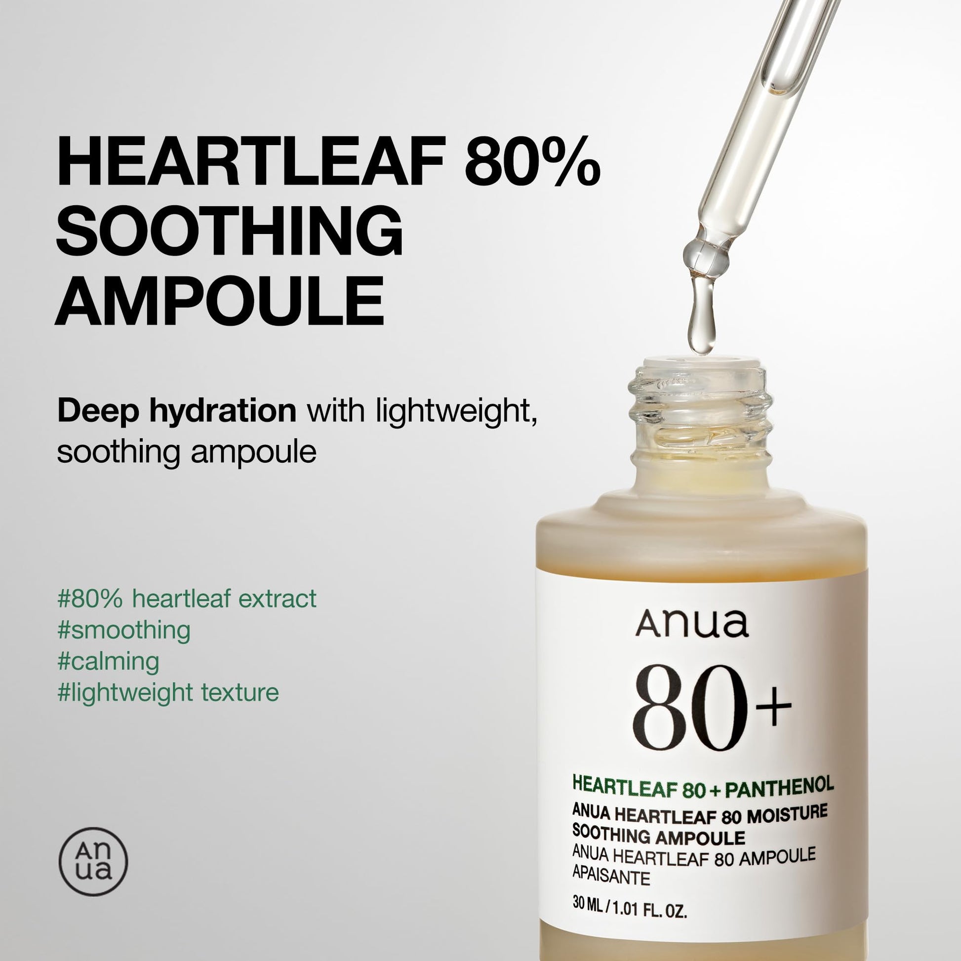 Anua Heartleaf 80% Soothing Ampoule 30ml by Anua – Serum & Ampoule