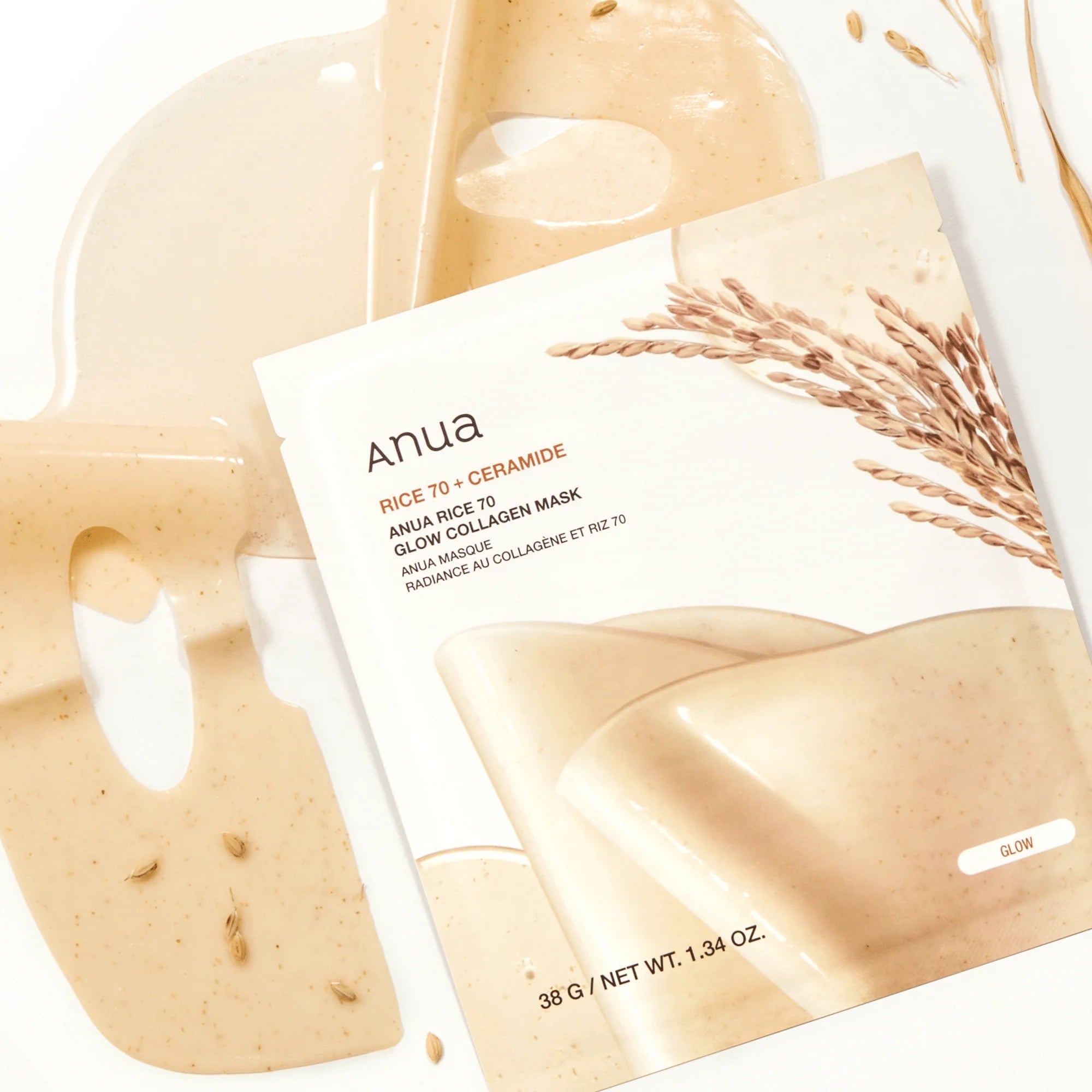 Anua Rice 70 Glow Collagen Mask (box/single) by Anua – Sheet Mask