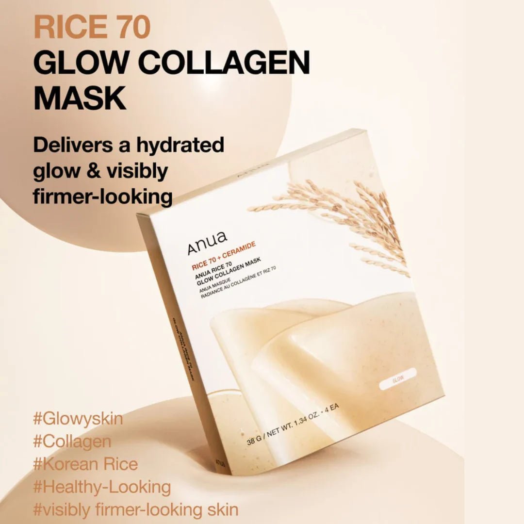 Anua Rice 70 Glow Collagen Mask (box/single) by Anua – Sheet Mask