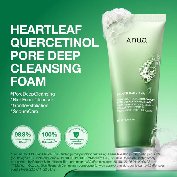 Anua Niacinamide 10% TXA 4% Serum 30ml + Heartleaf Quercetinol Cleansing Foam 150ml