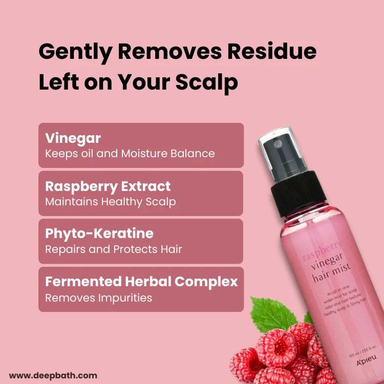 APIEU - Raspberry Vinegar Hair Mist 105ml by Apieu – Hair Spray & Wax