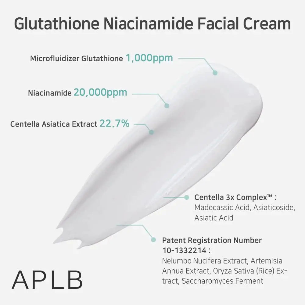 APLB Glutathione Niacinamide Facial Cream 55ml – Kiokii and