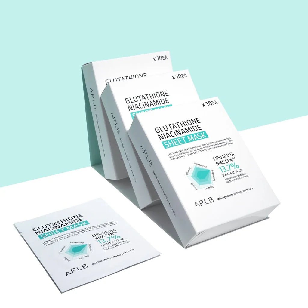APLB Glutathione Niacinamide Sheet Mask (2 Sizes) by APLB – Sheet Mask