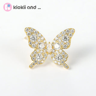 Arch14 Dazzling Butterfly Pavé 18K Gold - Plated Stud Earrings by Arch14 – Earrings photo