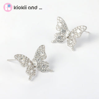 Arch14 Dazzling Butterfly Pavé 18K Gold - Plated Stud Earrings by Arch14 – Earrings photo