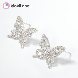 Arch14 Dazzling Butterfly Pavé 18K Gold - Plated Stud Earrings by Arch14 – Earrings photo