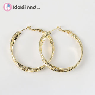 Arch14 Effortless Charm Sculpted 18K Gold - Plated Hoop Earrings by Arch14 – Earrings photo