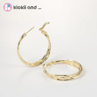 Arch14 Effortless Charm Sculpted 18K Gold - Plated Hoop Earrings by Arch14 – Earrings photo