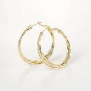 Arch14 Effortless Charm Sculpted 18K Gold - Plated Hoop Earrings by Arch14 – Earrings