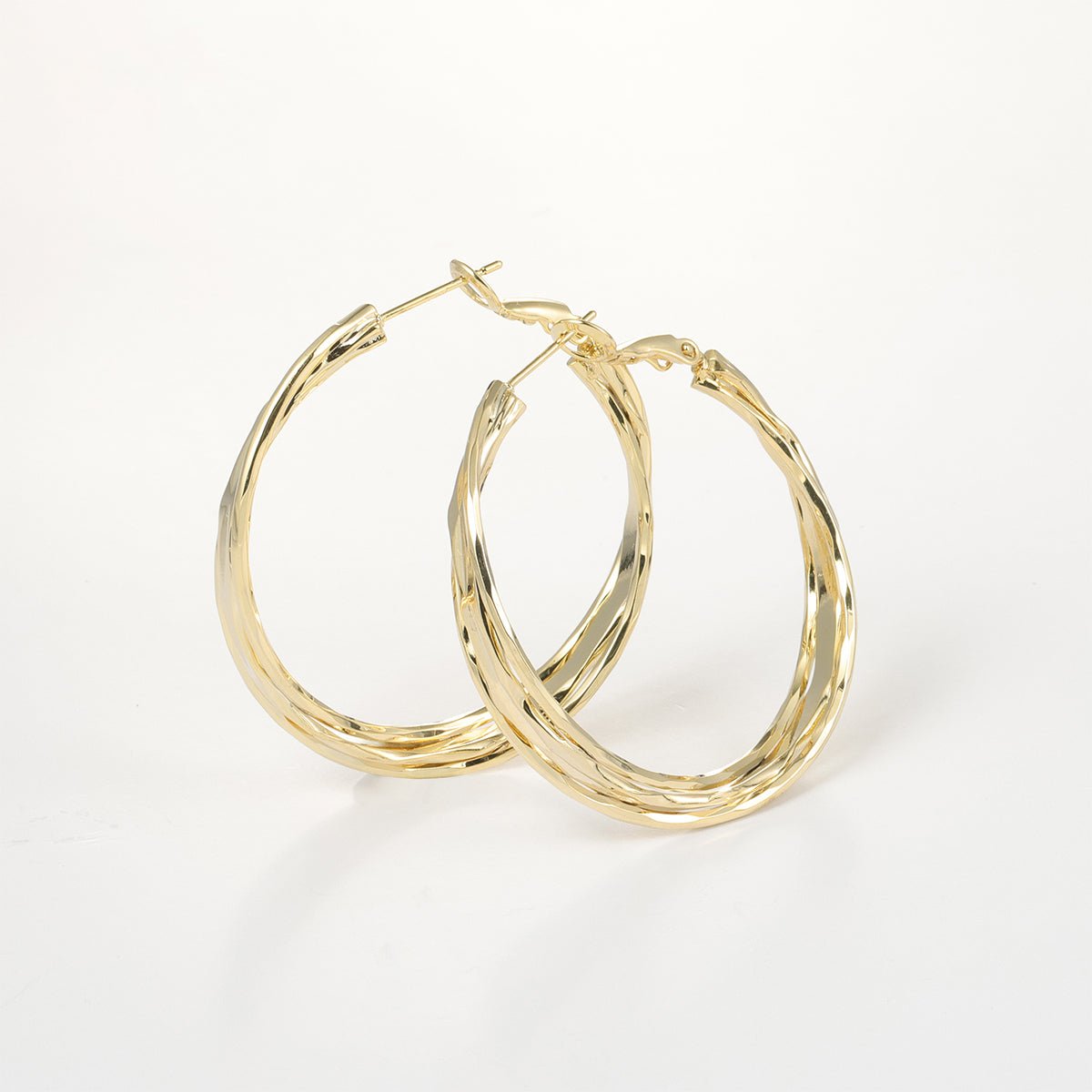 Arch14 Effortless Charm Sculpted 18K Gold - Plated Hoop Earrings by Arch14 – Earrings