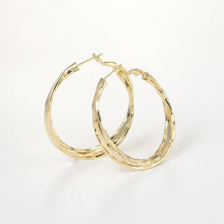 Arch14 Effortless Charm Sculpted 18K Gold - Plated Hoop Earrings by Arch14 – Earrings photo
