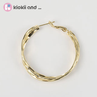 Arch14 Effortless Charm Sculpted 18K Gold - Plated Hoop Earrings by Arch14 – Earrings photo