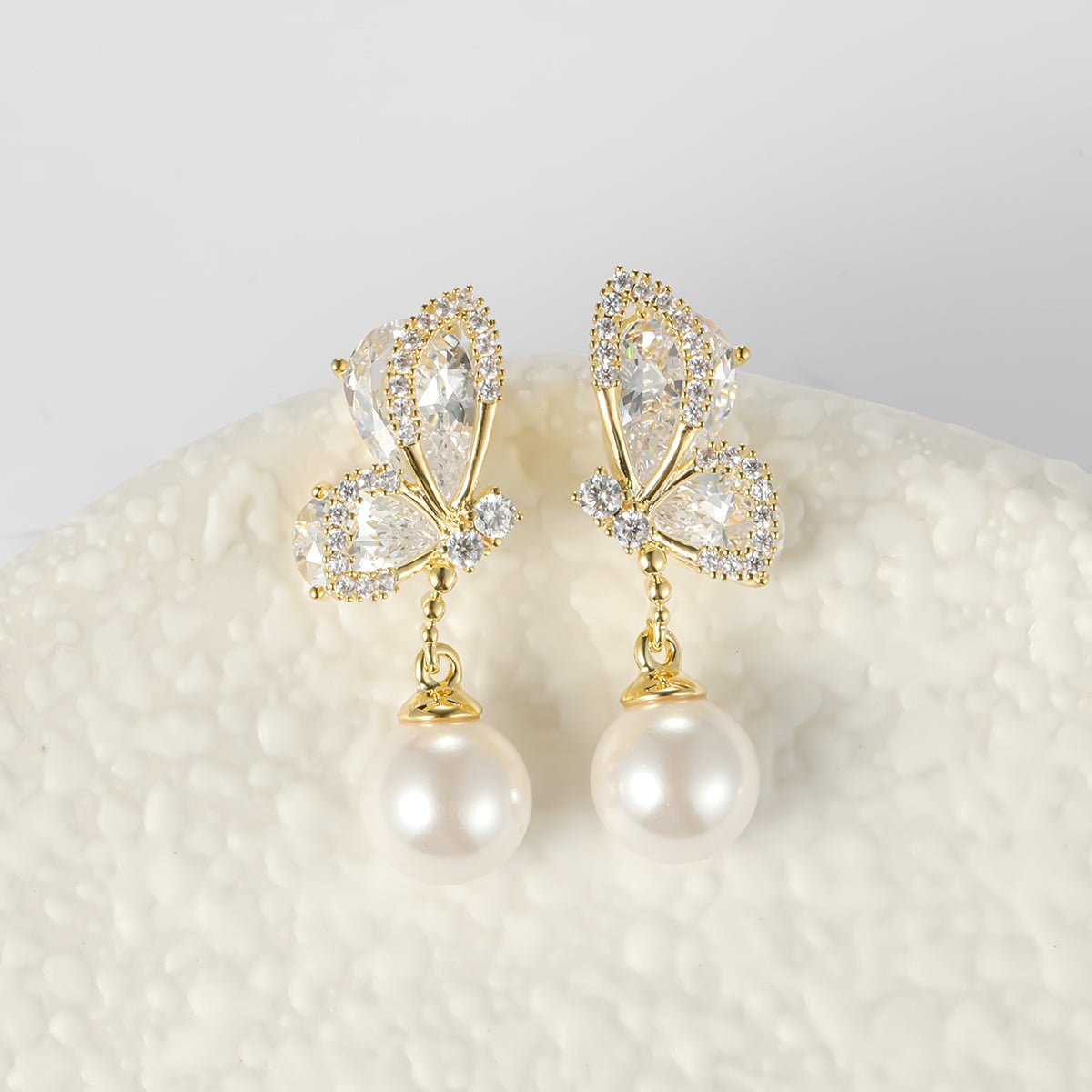 Arch14 Enchanted Wings & Pearl 18K Gold - Plated Drop Earrings by Arch14 – Earrings