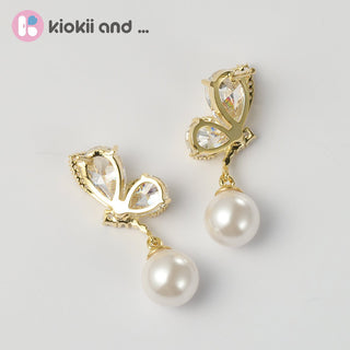 Arch14 Enchanted Wings & Pearl 18K Gold - Plated Drop Earrings by Arch14 – Earrings photo