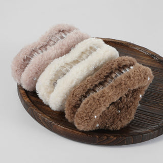 Arch14 Fluffy Oval Claw Clips 1pc by Arch14 – Hair Accessories photo