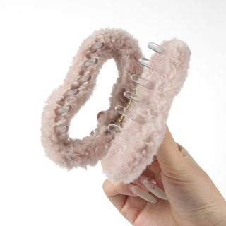 Arch14 Fluffy Oval Claw Clips 1pc by Arch14 – Hair Accessories photo