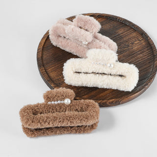 Arch14 Fuzzy Rectangle Claw Clips 1pc by Arch14 – Hair Accessories photo