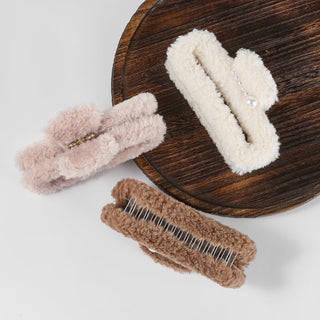 Arch14 Fuzzy Rectangle Claw Clips 1pc by Arch14 – Hair Accessories photo