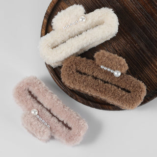 Arch14 Fuzzy Rectangle Claw Clips 1pc by Arch14 – Hair Accessories photo