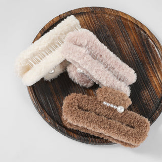 Arch14 Fuzzy Rectangle Claw Clips 1pc by Arch14 – Hair Accessories photo