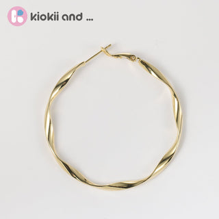 Arch14 Gilded Twist 18K Gold - Plated Hoop Earrings by Arch14 – Earrings photo