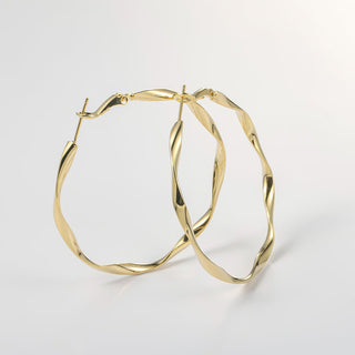 Arch14 Gilded Twist 18K Gold - Plated Hoop Earrings by Arch14 – Earrings photo
