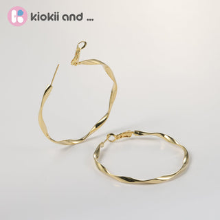 Arch14 Gilded Twist 18K Gold - Plated Hoop Earrings by Arch14 – Earrings photo
