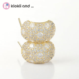 Arch14 Glittering Stardust Pavé 18K Gold - Plated Dôme Earrings by Arch14 – Earrings photo