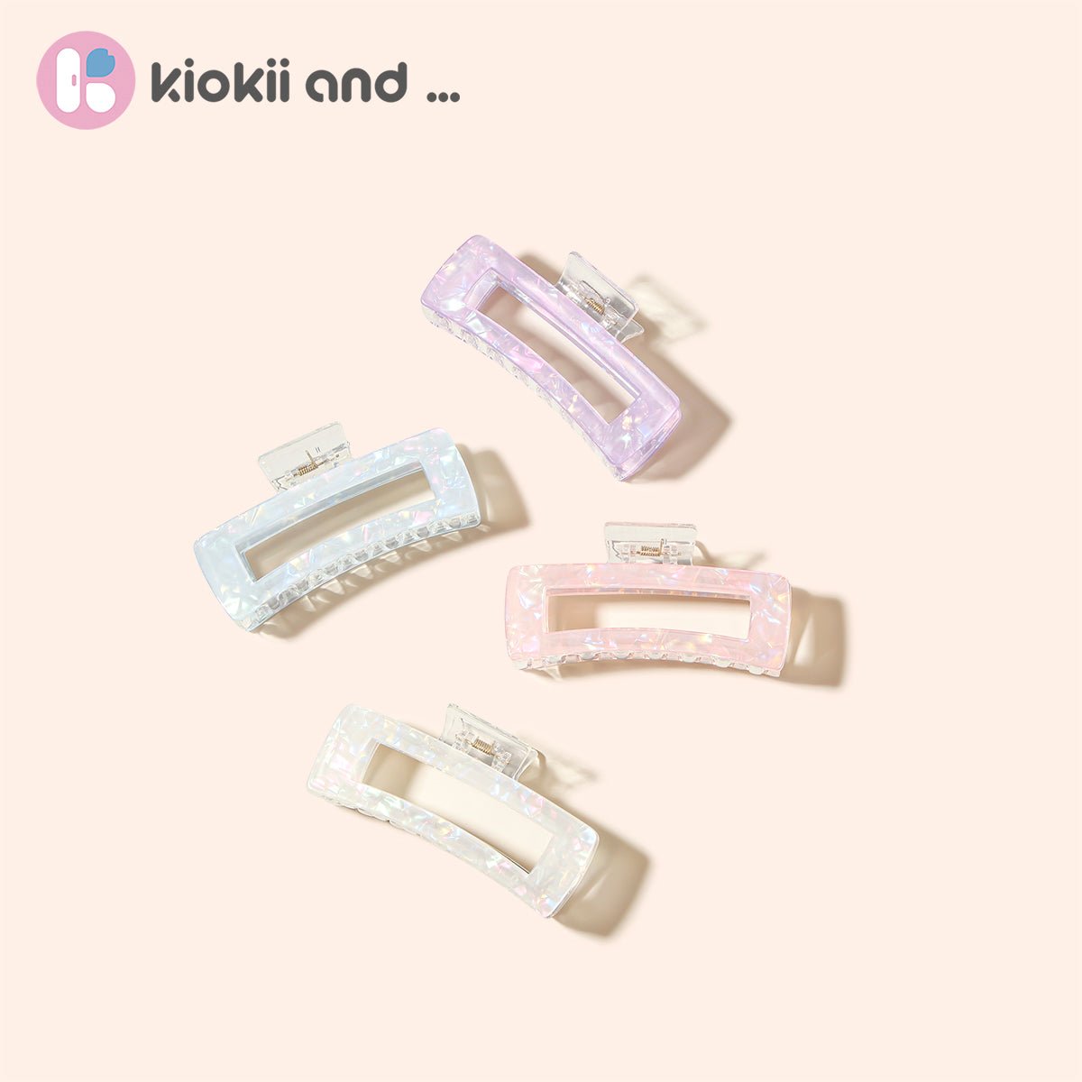 Arch14 Holographic Shine Rectangle Claw Clip 1pc by Arch14 – Hair Accessories